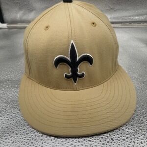 Mitchell & Ness Saints 7-3/8  Flat Brim Tan Hat S1142